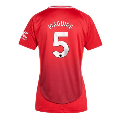 Fotballdrakt Dame Manchester United Harry Maguire #5 Hjemmedrakt 2024-25 Kortermet